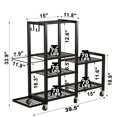 thumbnail image 2 of Estante de almacenamiento para gimnasio en casa SEEAHEAD de 6 niveles con ruedas, 2 of 7