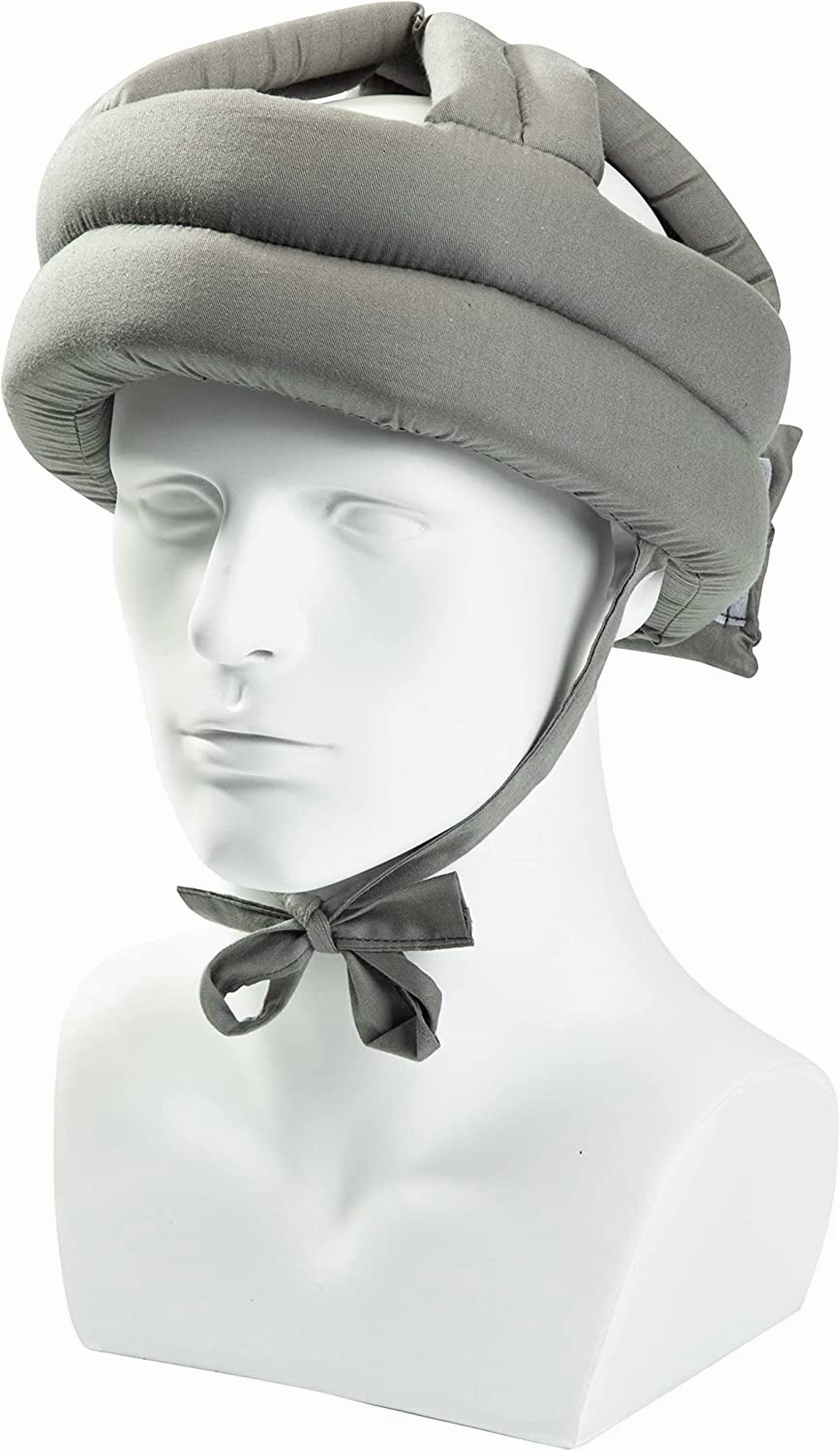 ABCISI Thick Soft Protective Helmet for Elderly,Adult Sizing,Seniors Head Protector Fall Protection Hat Cap,Elder Safety Products Protect Head Injury in Falls for Home Gardening Walking Dog,Gray Mesh