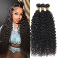 thumbnail image 1 of Paquetes de cabello humano brasileño de onda profunda 12A 18 20 22 pulgadas Tejido de cabello humano virgen brasileño sin procesar 3 paquetes Extensiones de cabello rizado de onda profunda, 1 of 1