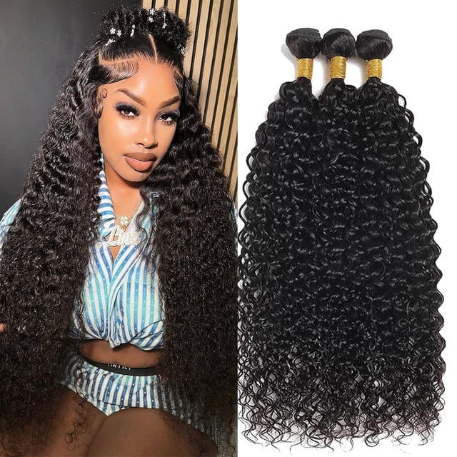 Paquetes de cabello humano brasileño de onda profunda 12A 18 20 22 pulgadas Tejido de cabello humano virgen brasileño sin procesar 3 paquetes Extensiones de cabello rizado de onda profunda