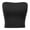 BLACK, variant on FashionMille Solid Casual Cooling Down Medium Weight Strapless Tube Top Sleeveless Cropped Bandeau Tops