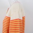 thumbnail image 5 of PBFRDSJ Women’s Striped Open Front Cardigan Long Sleeve Crew Neck Button Down Knit Sweater Retro Casual Wool Tops, 5 of 9