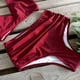 thumbnail image 5 of Traje de baño de cintura alta con volantes para mujer Bikini con estampado tropical push up de dos piezas, 5 of 6