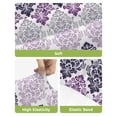 thumbnail image 4 of Purple Boho Flowers Bar Stool Covers Set of 4, Modern Luxurious Geometric Floral Stretch Washable Bar Chair Covers with Backs, Removable Pub Counter Height Chair Cover for Kitchen Dining Room Cafe, 4 of 7