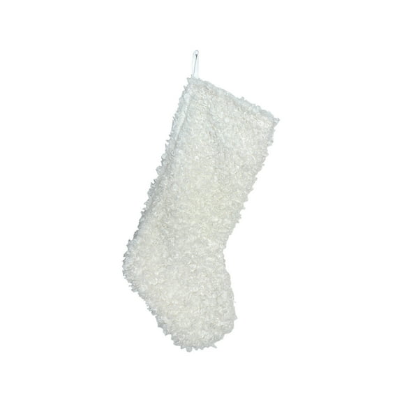 SLYNSHome Christmas Stockings Holiday Decoration,Hanging Soft Christmas Stockings Christmas Gifts Stuffed Bags for Family Christmas Party Supplies - White