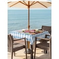 thumbnail image 2 of Easter Outdoor Tablecloth - 60x60 Inch Square Dining Table Cover, Spring Bunny Cow Carrots Colorful Egg Blue Plaid Waterproof Outdoor Table Cloth with Umbrella Hole & Zipper for Picnic/Patio/Party, 2 of 7