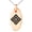 Rose, variant on Stainless Steel Kamei Samurai Crest Engraved Small Oval Charm Pendant Necklace