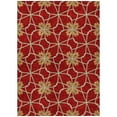 thumbnail image 2 of 3' X 5' Orange And Gold Geometric Washable Indoor Outdoor Area Rug, 2 of 5
