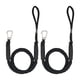 thumbnail image 2 of Boat Bungee Dock Lines - Cuerda de amarre de 4 pies - Accesorios de muelle de navegación - para pontón, kayak, barco de pesca Negro 2 piezas Macarena Líneas de muelle de bungee, 2 of 8