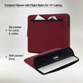 thumbnail image 5 of Incase Compact Laptop Sleeve with Flight Nylon - 14-inch MacBook/Laptop & iPad/Tablet Sleeve - Faux Fur Lining, Lightweight, Durable, Weather Resistant, Slip Pocket for Accessories - Cosmic Red, 5 of 7