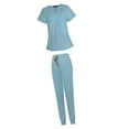 thumbnail image 1 of Tenue de Travail Infirmière Uniforme Confortable Pantalon de Jogging Doux Ensemble de Blouses pour Femmes, 1 of 9