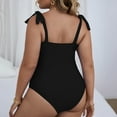 thumbnail image 5 of Askfv Women Plus Size One Piece Swimsuits Tummy Control Bathing Suits Tie Shoulder Swimwear, 5 of 5