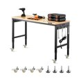 thumbnail image 1 of VEVOR 60" Workbench on Wheels Adjustable Height Table with Power Outlet & Pegboard, 1 of 9