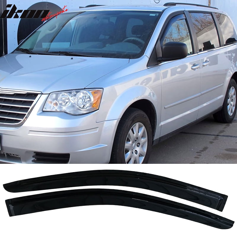Fits 0816 Dodge Grand Caravan Acrylic Slim Type Window Visors 2Pc