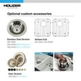 thumbnail image 3 of Houzer Ptu-3200-C Platus 32-3/16" Undermount Double Basin Fireclay Kitchen Sink - Off, 3 of 7