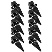 Soimiss 20Pcs Black Plastic Fence Post Finials Decorative Fence Toppers Replacement Caps for Garden