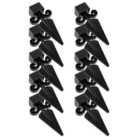 Soimiss 20Pcs Black Plastic Fence Post Finials Decorative Fence Toppers Replacement Caps for Garden