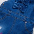 thumbnail image 6 of Bysome Toddler Girls Pants Summer Childrens Pants Baby Jumpsuit Baby Butterfly Overalls Denim Shorts For Boys Girls Dark Blue 18-24 Months, 6 of 7