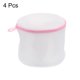 thumbnail image 3 of Uxcell 4Pack 6.3x6.7Inch Cylinder Mesh Laundry Bags Bra Washing Bag for Underwear, Pink Zipper, 3 of 7