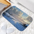 thumbnail image 6 of 1pc Winter Village Scene Absorbent Non-Slip Bathroom Thickened Flannel Rug Decor,Soft,Quick Drying,Suitable For Indoor/outdoor Use,Bathrooms,Bedrooms,Kitchens,Terrace,Laundry Rooms,16"x24", 6 of 9
