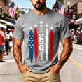 thumbnail image 3 of XAOFW Patriotic Graphic T Shirts For Man Casual Red White & Blue Print T-Shirts 4th Of July Usa Festival T-Shirt Stylish Top L, 3 of 3