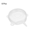 thumbnail image 3 of Unique Bargains Silicone Stretch Lids, 6Pack 3.74' Round Container Lid for Food Cover White, 3 of 6