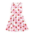 thumbnail image 2 of Renewold Softness Tank Top Dresses for Girls Pink Cow Print Knee Length Beachwear Dress Strawberry Kids Dance Clothes Stretchy Sleeveless Skater Jumpskirt Size 11-12, 2 of 5