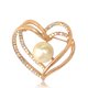 thumbnail image 1 of Broches Glitter Patrimonio Patrimonio Nuevo diseño de diseño de patrón de corazón para mujeres Joyería femenina Accesorios de chal Accesorio Golden AweSitey AP004686-01, 1 of 7