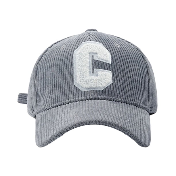 Gorra de béisbol ajustable Minnieouse elegante ligera para mujer de pana gris