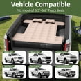 thumbnail image 4 of Uforic Inflatable Truck Air Mattress for 5.5–5.8ft Short Bed Pickups, Camping Car Bed with Pump, Pillows, Carry Bag & Patch Kit, Fits Full-Size Trucks, Brown, 4 of 9