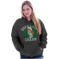 thumbnail image 3 of Smurfette St Paddys Good Luck Charm Hoodie Sweatshirt Women Brisco Brands 4X, 3 of 4