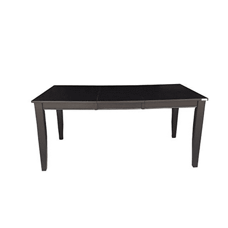 Trithi Furniture Fullerton Solid Wood Extendable Dining Table With Full Black Finish Trithi Furniture Fullerton Solid Wood Extendable Dining Table With Full Black Finish
