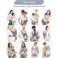 thumbnail image 4 of Portabebés con asiento de cadera, portabebés 6 en 1 para recién nacidos a niños, portabebés ajustable con capucha, para todas las estaciones y todas las posiciones para 0-36 meses, 4 of 5