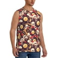 thumbnail image 2 of Haiem Men's Skull record lips Print Tank Tops Summer Sleeveless Cut Off Workout T-Shirts Fitness Vest Athletic Undershirts-XX-Large, 2 of 8