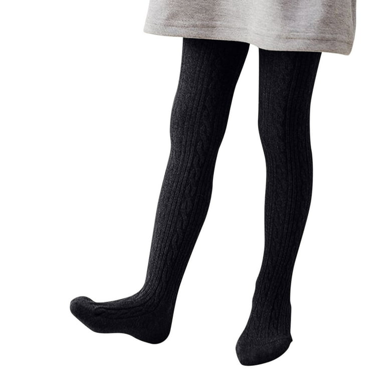 Solid Cable-Knit Tights for Toddler Girls & Baby