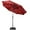 Wine, variant on Gymax 9 Ft Patio Table Market Umbrella w/ 18 Solar LED Lights & Heavy-duty Base Tan