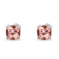 thumbnail image 5 of Blue Apple Co. Cushion Stud Earring Solitaire Lab Created Blue Opal 925 Sterling Silver, 5 of 5