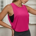 thumbnail image 2 of GPOECD Loose Tank Tops for Women Sleeveless Yoga Top Comfortable Summer Workout Vest Daily Wear Womens Camisole Hot Pink,XL, 2 of 4