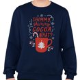 thumbnail image 2 of Shimmy Shimmy Cocoa What Sweatshirt Unisex Medium Navy, 2 of 5