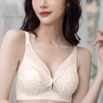 thumbnail image 4 of Women's Ultra-thin Lace Bra without Steel Ring Breast Front Opening Feeding Bra On Beige 36/80BC(36/80BC), 4 of 6