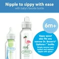 thumbnail image 4 of Dr. Brown's Milestones Narrow Sippy Bottle, 100% Silicone Spout, 8oz/250ml, 6m+, BPA Free, Flamingo, 1 Pack, 4 of 8