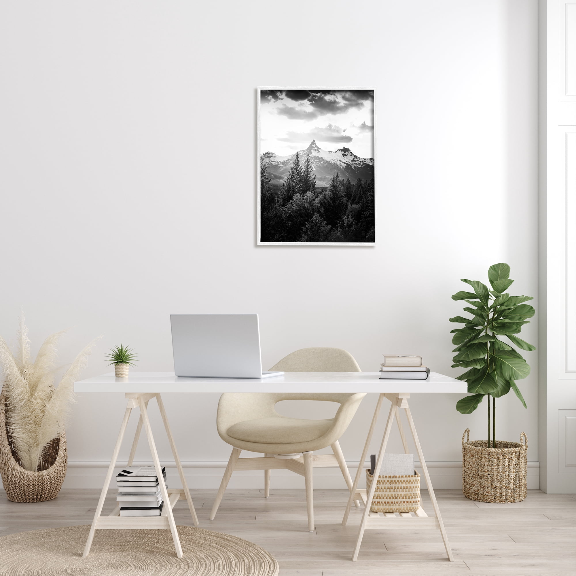 Stupell Industries Mountain Range Cloudy Sky Landscape Tall Tree Photography, 24 x 30, Design by Daniel Sproul