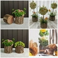 thumbnail image 2 of MasteelfCA 2pcs Wood Stump Flower Pot Tree Stump Decor Wood Barrel Planter Farmhouse Planters, 2 of 8