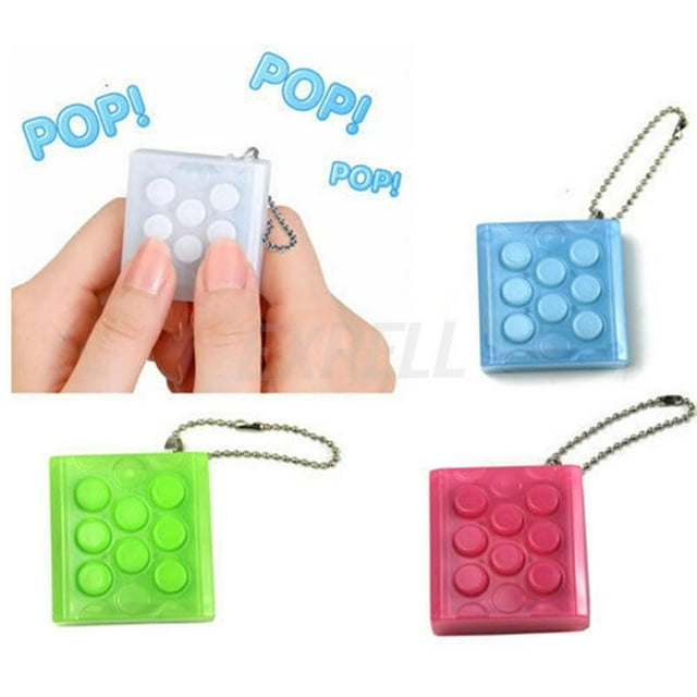 PuchiPuchi Endless Pop Pop Infinite Bubble Wrap Relieve Stress Key Chain Squeeze