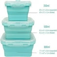 thumbnail image 2 of Tutuviw Food Storage Containers With Lids 3 PCS Silicone Collapsible BPA Free Lunch Box Seal Freezer Microwavable Food Containers(Blue), 2 of 8