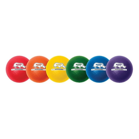 Champion Sports RXD6SET Dodge Ball Set, Rhino Skin, Assorted Colors (6/set)