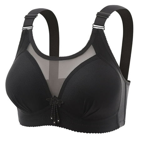 hcuribad Comfortable Bras for Women Wirefree Push up Bra Women s Plus Size Full Cup Comfortable Sheath Breathable No Underwire Daily Bra 2024 New Nude Bralette Plus Size Bra Black A