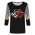 thumbnail image 3 of Glisme Girls Tops Size 8-9 Years Long Sleeve T-Shirts Heart Print Cute Party Wear Casual School Shirt Basic Black Graphic Tee, 3 of 4