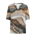 thumbnail image 4 of Cutuoiiu Short Sleeve Button Down Shirts for Women Summer Beach V-Neck Tops Gifts, 4 of 5