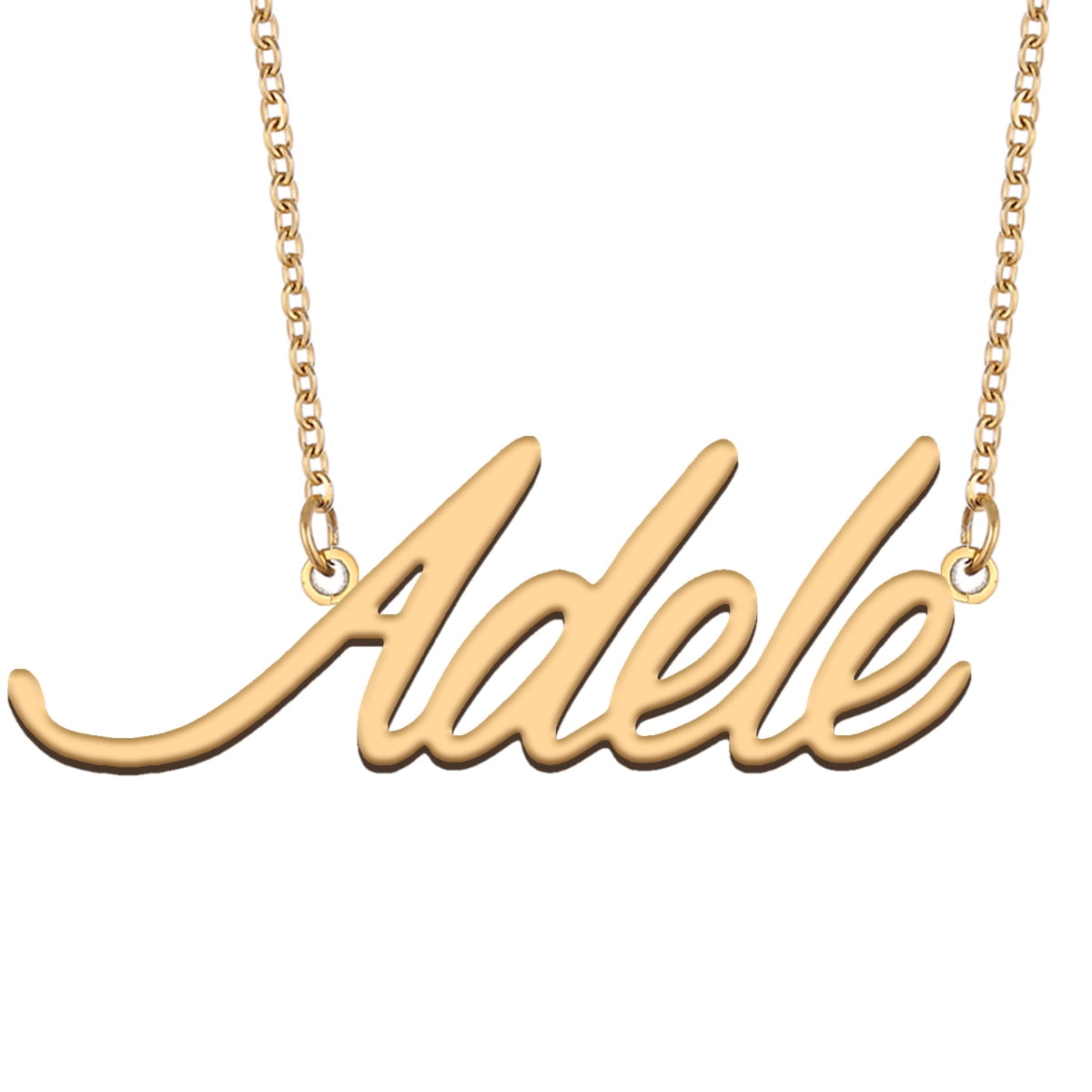 Stainless Steel Silver Gold Black Rose Gold Color Baby Name Ioan Engraved Personalized Gifts For Son Daughter Boyfriend Girlfriend Initial Customizable Pendant Necklace Dog Tags 24 Ball Chain